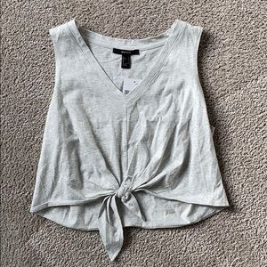 wrap grey crop top